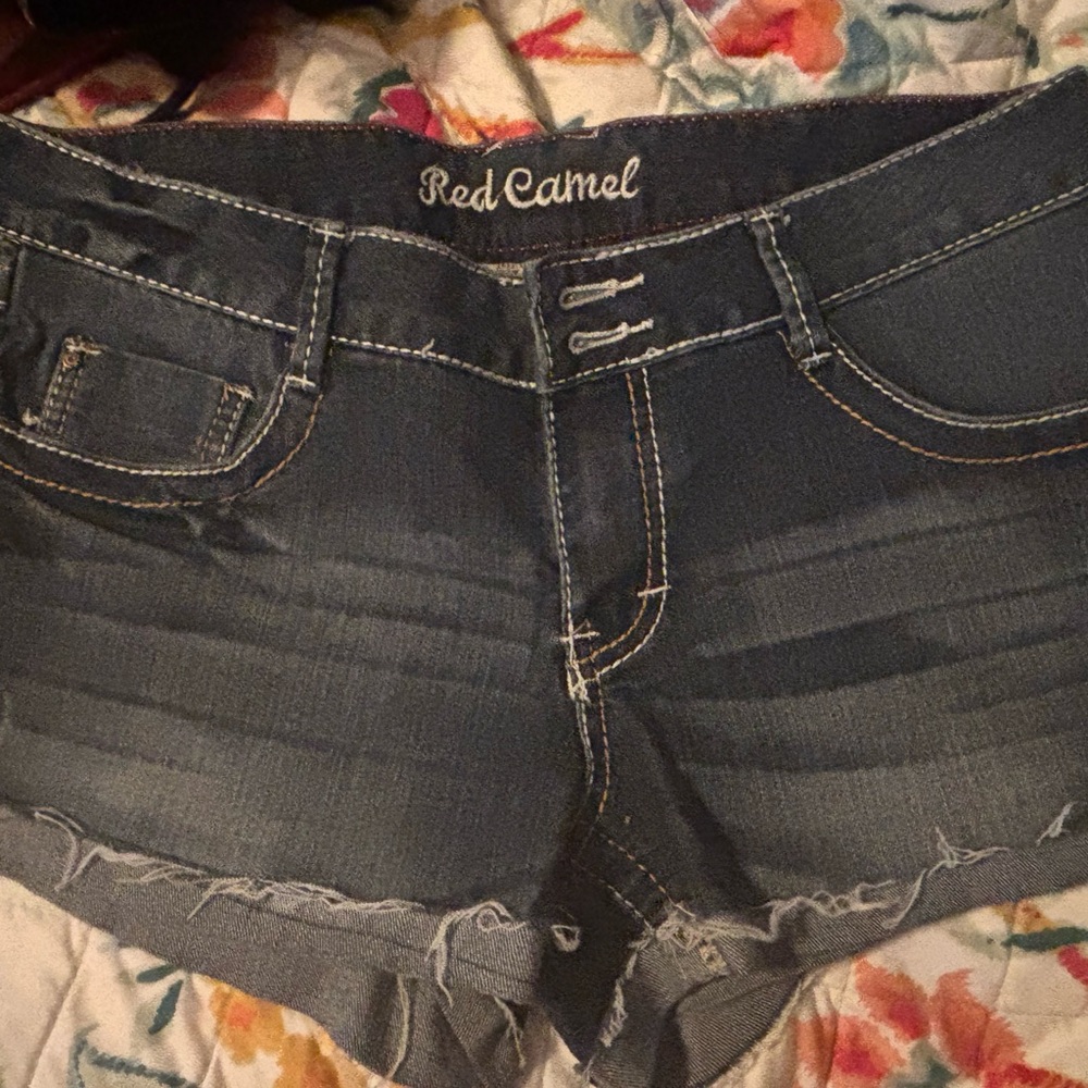 Red Camel Denim Shorts
